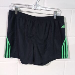 Adidas Navy Blue  Shorts with Green Stripes